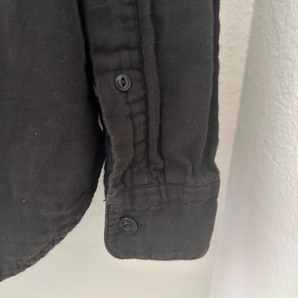 Buck Mason Button Up Shirt Double Weave Vintage Minimalist Black Sz S - Picture 6 of 10